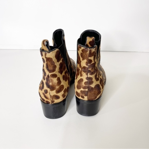 Marc Fisher Animal Print Calf Hair Pointed Toe Yale Chelsea Ankle Boot - Picture 4 of 8
